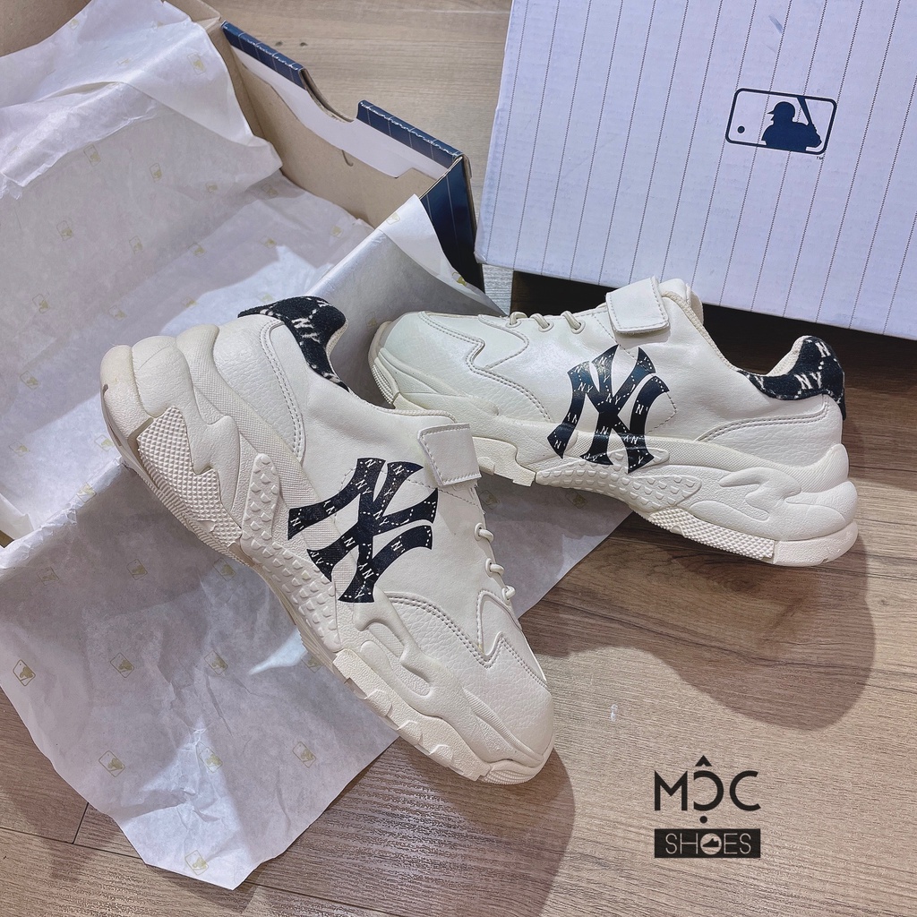 [CHÍNH HÃNG] Giày thể thao Sneaker TRẺ EM - MLB KID MONOGRAM màu Be Đen - Code: 7ASHCM11N