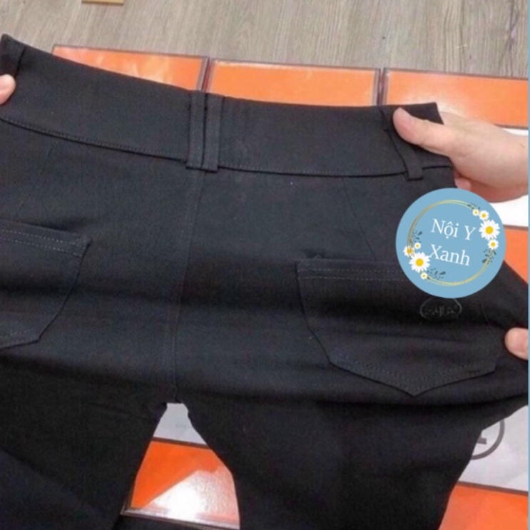 Quần Legging ôm dáng co dãn Nữ Cạp Cao Hai Khuy Khóa Trước Hộp Chữ H Hàng Đẹp Loại 1 UMI Siêu Co giãn