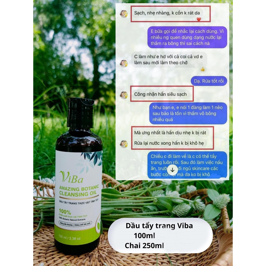 Dầu tẩy trang dưỡng ẩm thuần thực vật ViBa,  Amazing Botanic Cleansing Oil sạch sâu, mềm da - Kaka Beauty