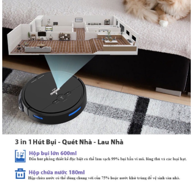 Robot Hút Bụi Tự Động Mắt Thần Cảm Biến Hàng Cao Cấp HISUKAI D2 - Robot Lau Nhà Thông Minh Bảo Hành Uy Tín Lỗi 1 Đổi 1 | BigBuy360 - bigbuy360.vn