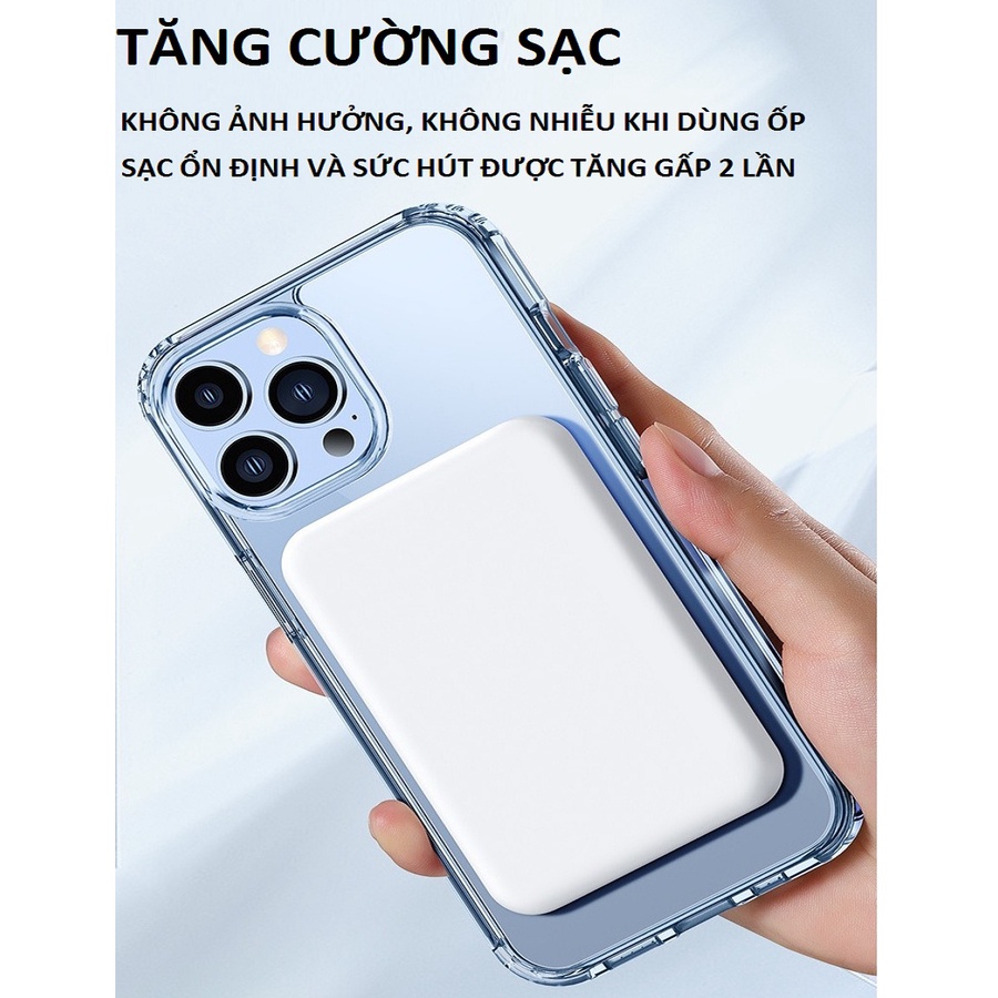 Sạc Dự Phòng Không Dây Sạc Nhanh Pin 5000mah Mini Nhỏ Gọn Cao Cấp Cho Điện Thoại – NATUSO Mag1