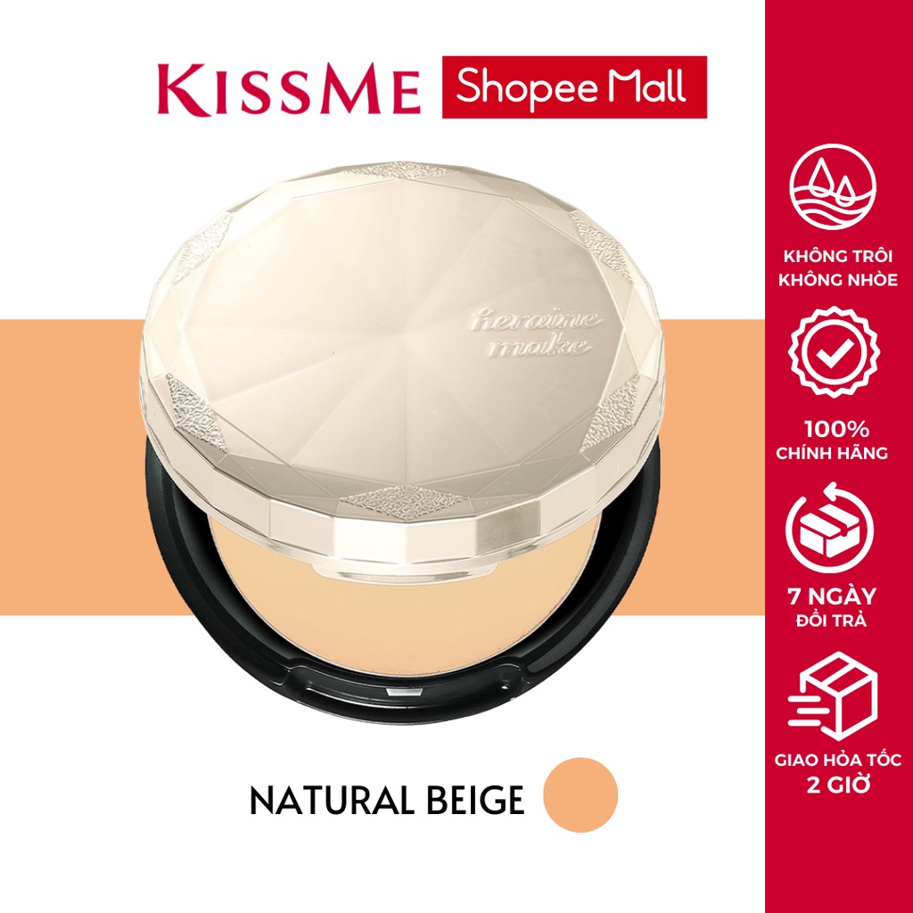 Phấn Phủ Kissme Chống Nắng Kiềm Dầu Kissme Heroine Make SP Long Stay Powder Che Phủ Tự Nhiên Hộp 5g