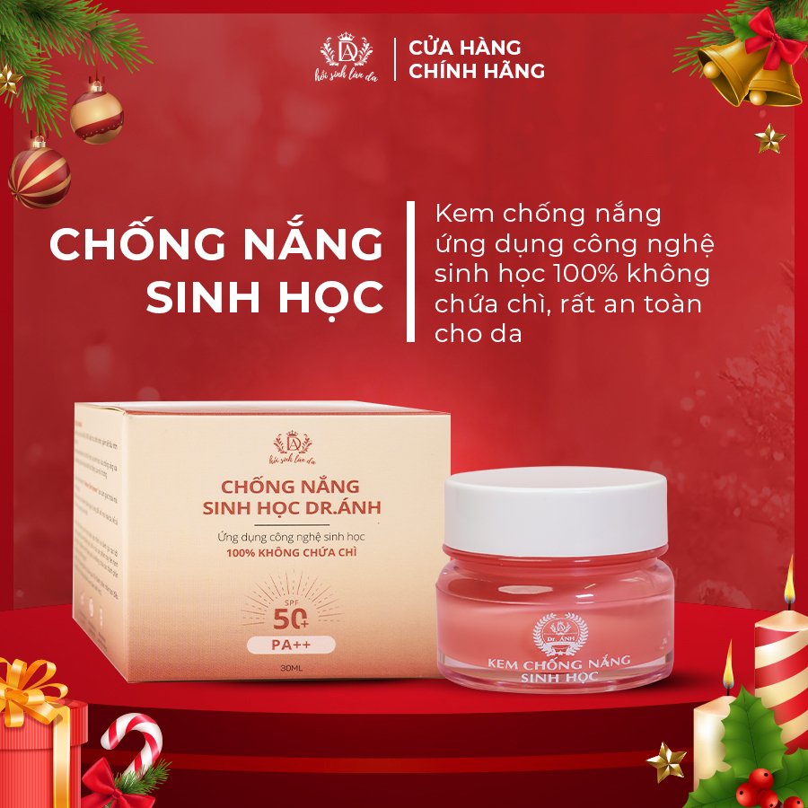 [Mã BMTTC60 giảm đến 60K đơn 50K] Kem chống nắng sinh học Dr.Ánh dành cho da mặt 30ml SPF 50+