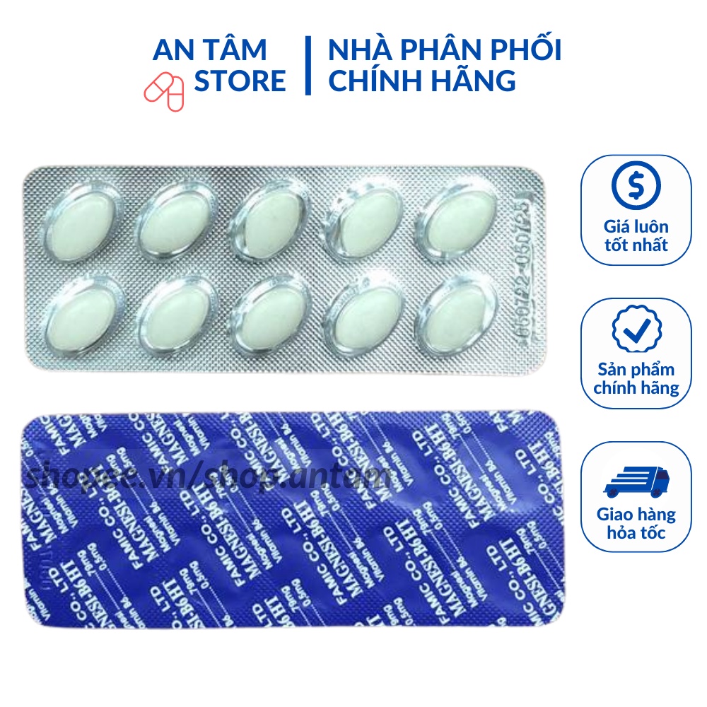 Magnesi B6 hộp 100 viên - Bổ sung magie và vitamin B6 cho cơ thể
