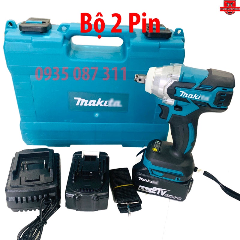 Máy Siết Bulong MAKITA Dùng Pin Không Chổi Than Loại 1,Mạch Nút Vàng