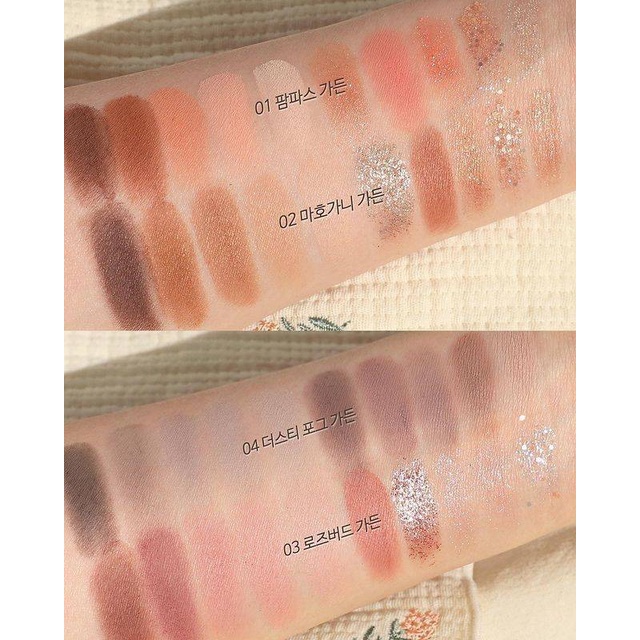 Có sẵn - Bảng phấn mắt ROMAND số 01 Pampas Garden tone hồng cam trẻ trung