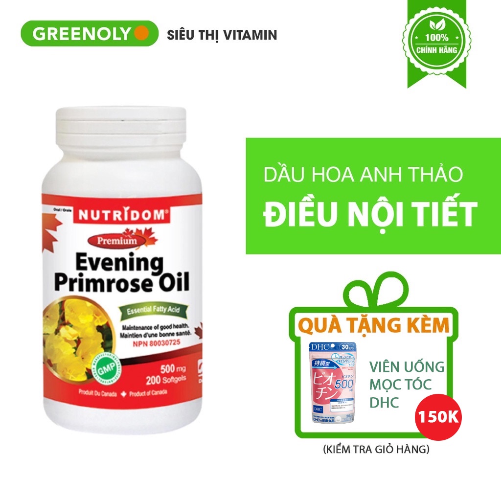 Viên Uống Dầu Hoa Anh Thảo Chiều Cân Bằng Nội Tiết Tố Nữ Evening Primrose Oil David Health