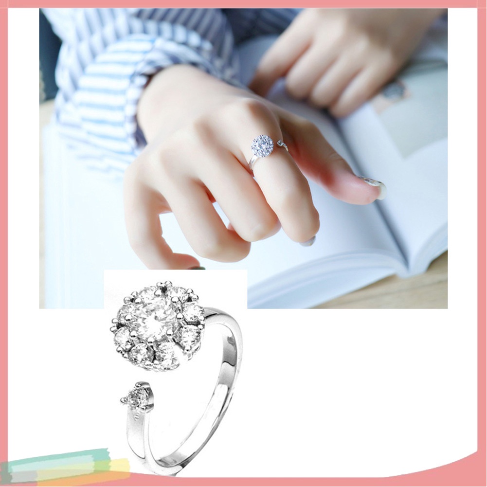 Nhẫn hở đính kim cương giả thời trang cho nữ