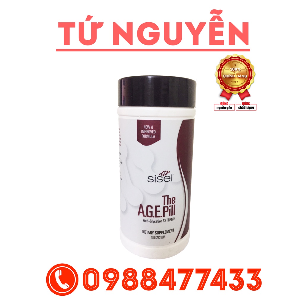 Sisel The Age / A.G.E. Pill Anti-Glycation Extreme (180 Caps) - Block for NAD+ (Stay As Young As You Feel)