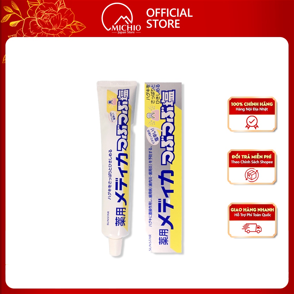 Kem đánh răng muối Sunstar Nhật Bản 170g bảo vệ nướu, trắng răng cho hơi thở thơm mát