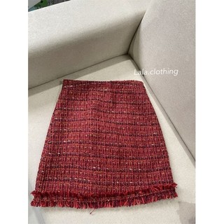 (SẴN) Set dạ tweed đỏ MVV
