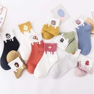 Tất cao cổ Donut mix màu chất len mềm mịn phong cách Hàn Quốc, vớ unisex nhiều màu AT30