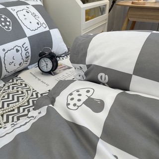Set chăn ga 4 món cotton poly gấu trắng