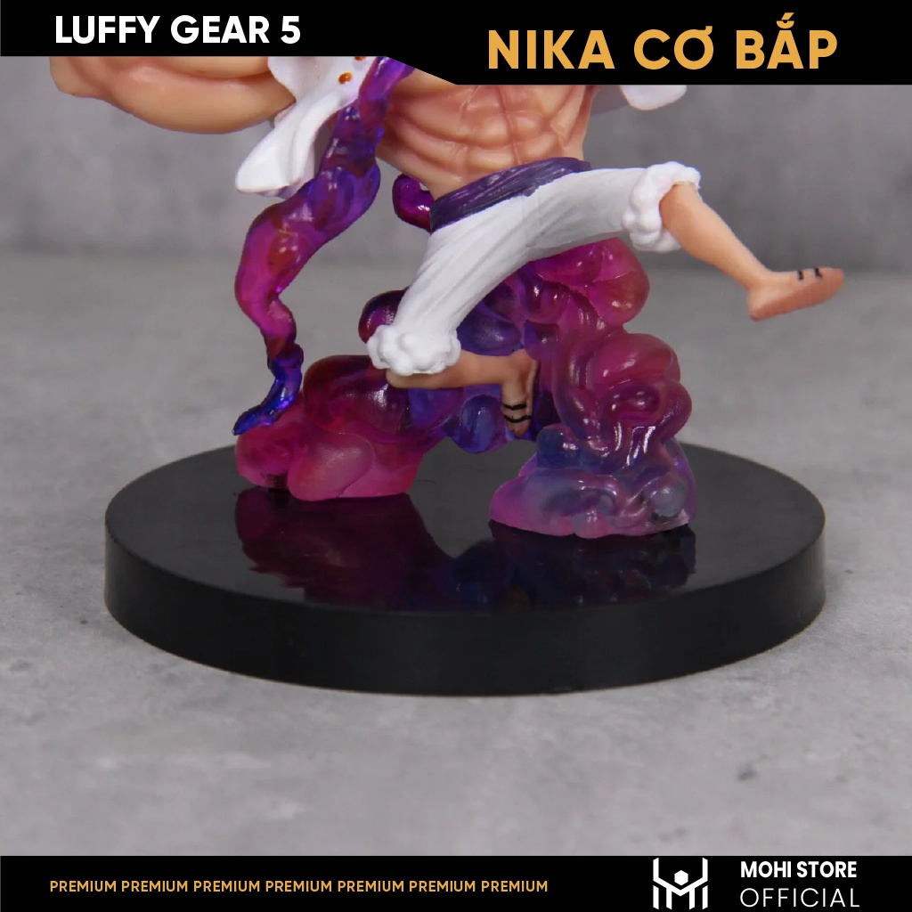 Mô hình One Piece - Figure Luffy Gear 5 Nika bản cơ bắp cao 11cm no BOX