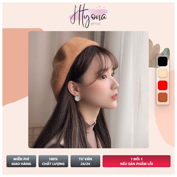Mũ nồi nữ, nón beret cao cấp cho nữ
