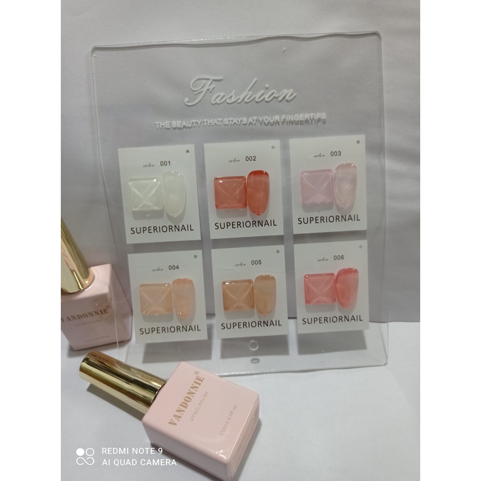 Sơn thạch 6 màu vandonnie, set sơn thạch 6 màu