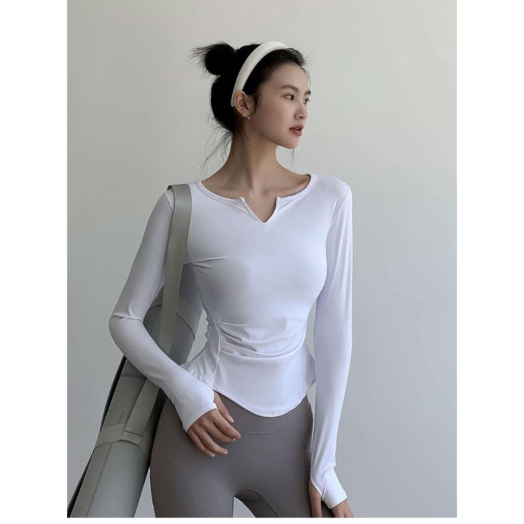 Áo Thun Thể Thao Tay Dài A-024 Áo Tập GYM Yoga Thun Poly Thời Trang Nịnh Dáng NO BRAND
