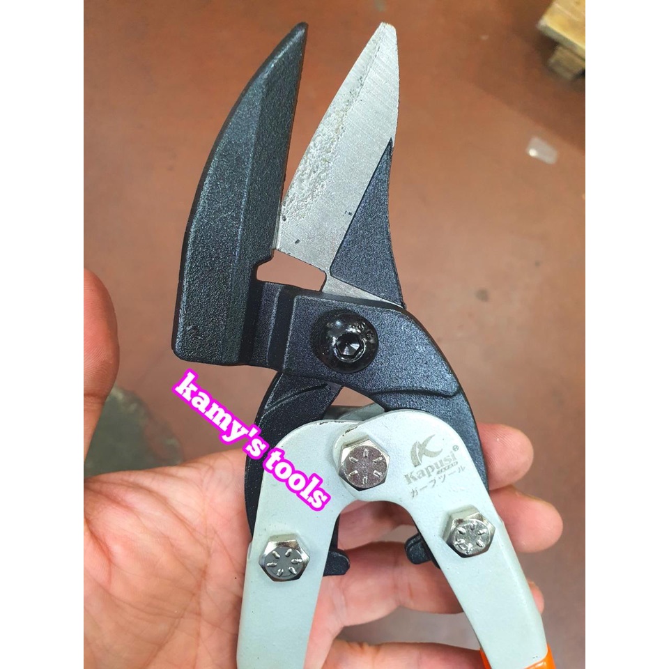 Kéo cắt tôn thạch cao mỏ xéo 10 inch 270mm Kapusi