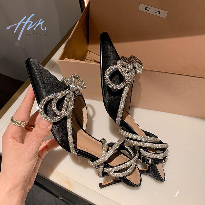 Sandal Cao Gót Mũi Nhọn Thiết Kế Mới Thời Trang 2022 Dành Cho Nữ