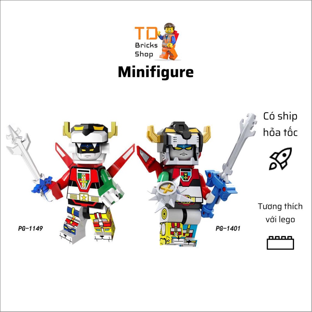 Minifigures, đồ chơi lắp ráp nhân vật người máy Voltron, dũng sĩ Hesman, mới 100% , PG1401, PG1449