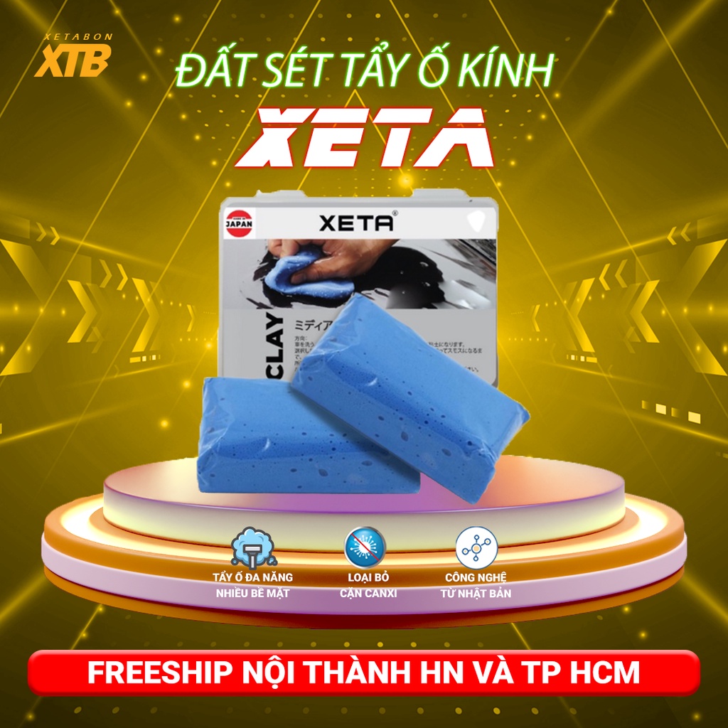 Tẩy đất sét Nhật Xeta làm sạch ố kính ô tô, mạ crom, bề mặt vỏ xe không gây trầy xước