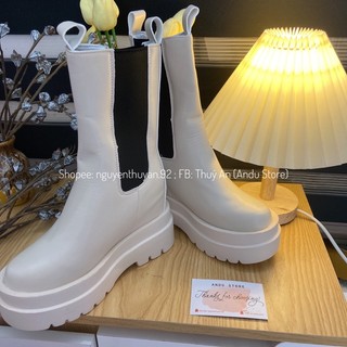 (Order) Bốt da cao cổ độn đế 10.5cm [VIDEO +ẢNH THẬT]