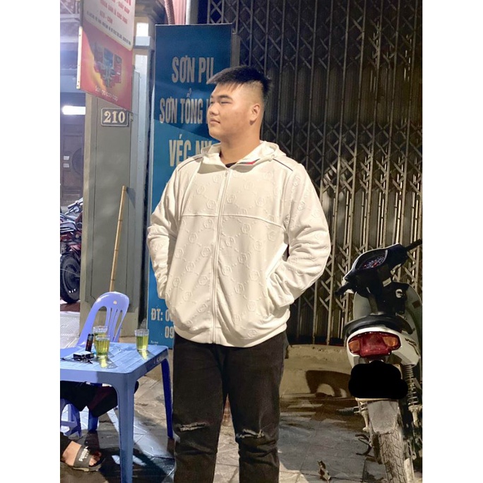 Áo nỉ hoodie dập vân nổi bản chuẩn , thời trang  nam nữ  hot mùa đông 2023 bản màu trắng