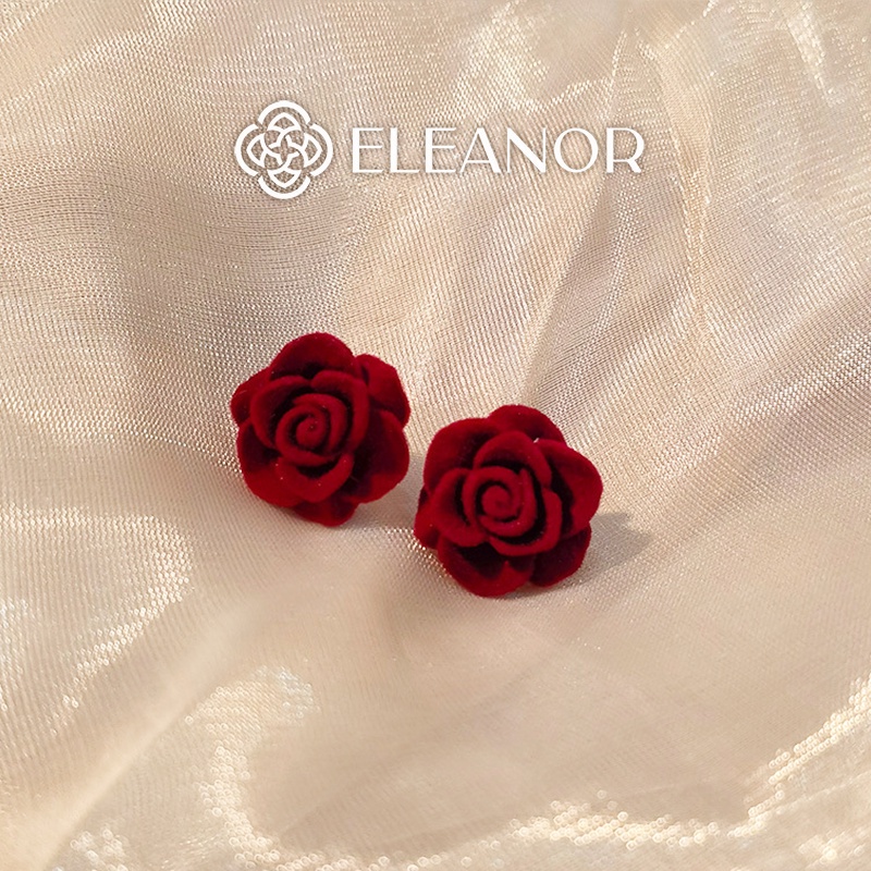 Bông tai nữ chuôi bạc 925 Eleanor Accessories hình hoa hồng xinh xắn phụ kiện trang sức thanh lịch