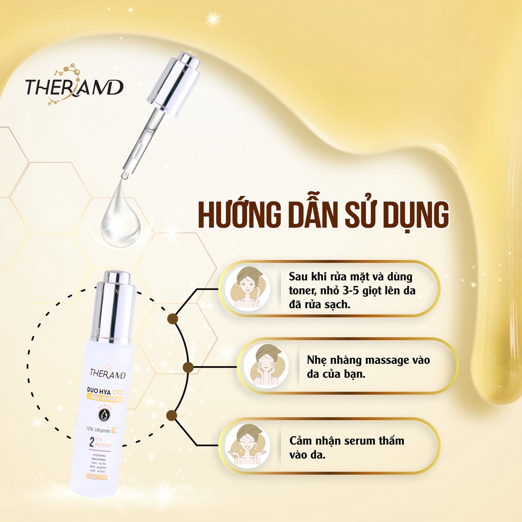 Serum tinh chất dưỡng da căng bóng TheraMD Duo Hya Cool B35 Peptide, siêu cấp ẩm, phục hồi sáng da.