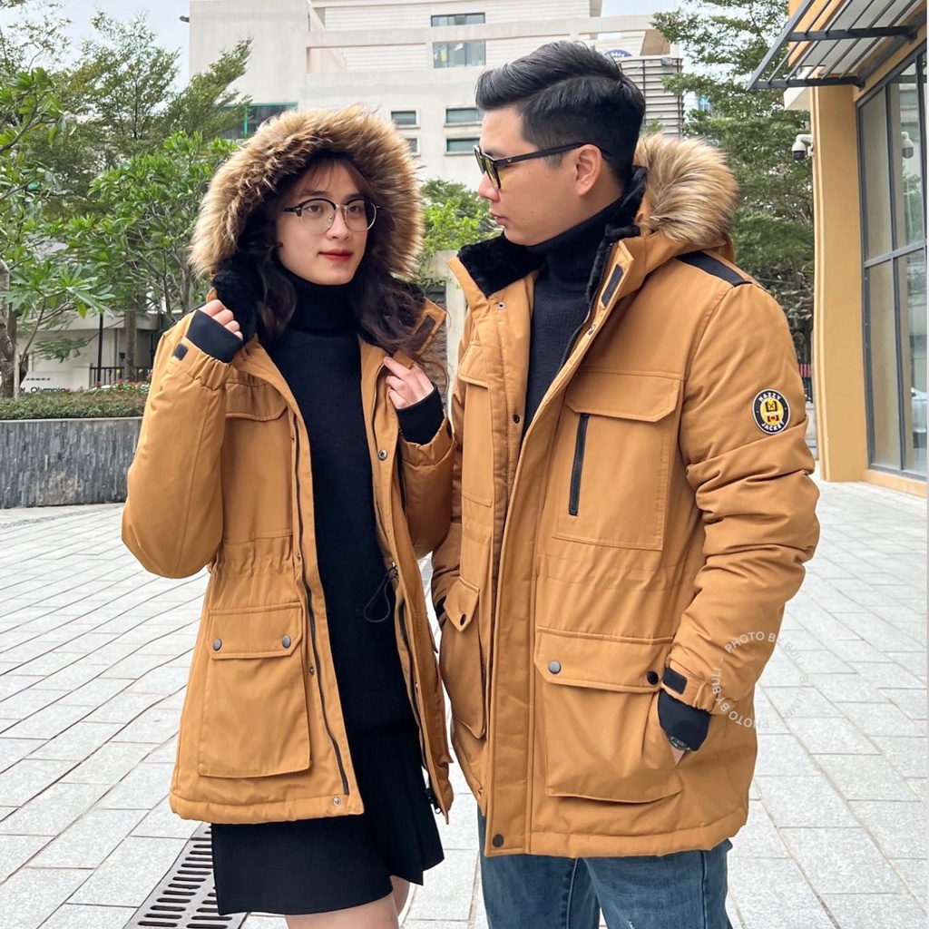 Áo khoác Parka nam nữ BULI áo khoác chống nước chần bông siêu nhẹ, siêu ấm mũ viền lông cao cấp 1926