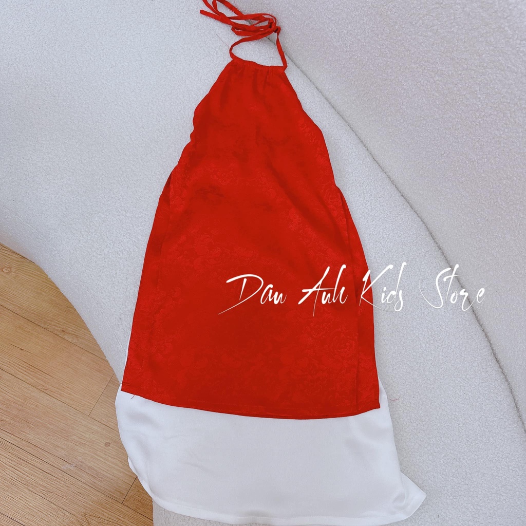 Áo Dài Cổ Yêm 3 Màu Cho Bé D.A.K