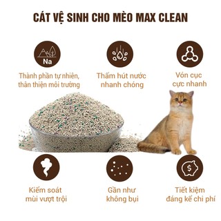 Cát Đất Sét Max Clean Vệ Sinh Cho Mèo