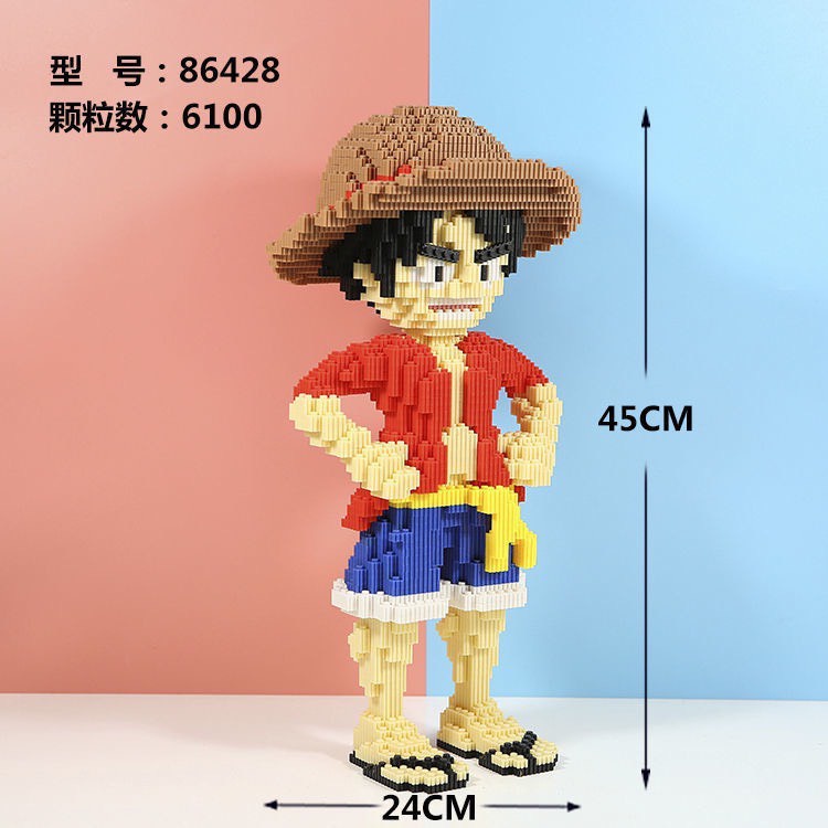 Le.go hải tặc luffy 45cm, chopper 35cm Đồ chơi lắp ráp mô hình cỡ lớn Hàng Đẹp bear bricK