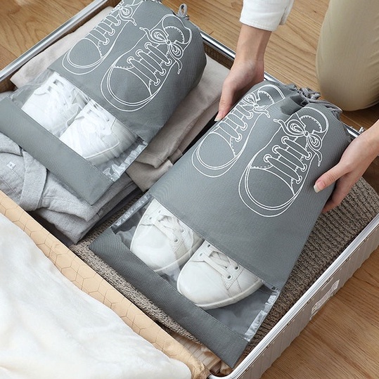 Túi Vải Đựng Giày Đá Bóng Đựng Giày Dép Du Lịch Dã Ngoại Dây Rút Chống Bụi Đa Năng MILLANA SHOP K160