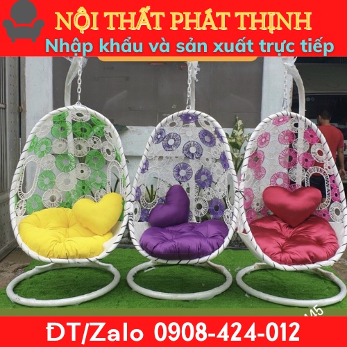 Bộ bàn ghế xích đu sân vườn , ban công giả mây