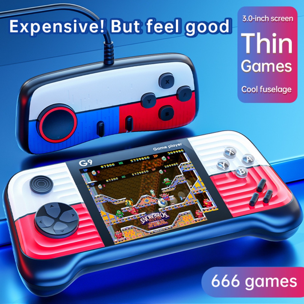 G9 Tay Cầm Tay Cầm Tay G9 Game Retro Classic 666 Trò 3.0 Màn Hình Hd Kết Nối Tv Giáng Sinh Lite Phiên Bản Hai Người Qiqimall_vn