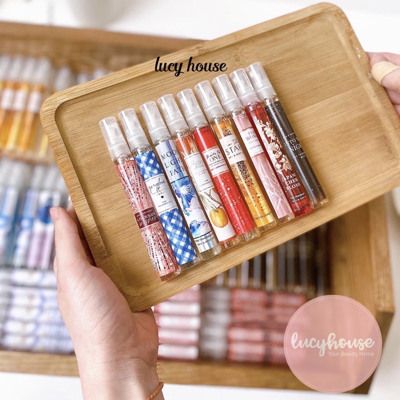 Set 5 body mist Bath and Body Works mini