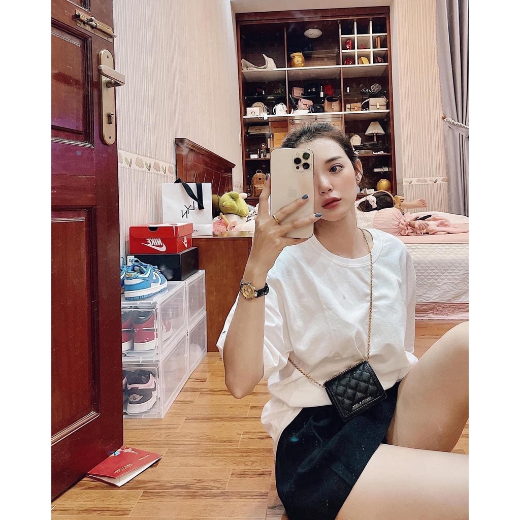 Ví nữ mini cnk full box túi đeo chéo mini da sần cho nữ