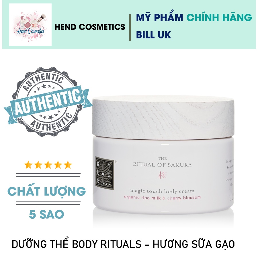 Kem dưỡng thể body Rituals Sakura Ceam - Hương sữa gạo, hoa anh đào