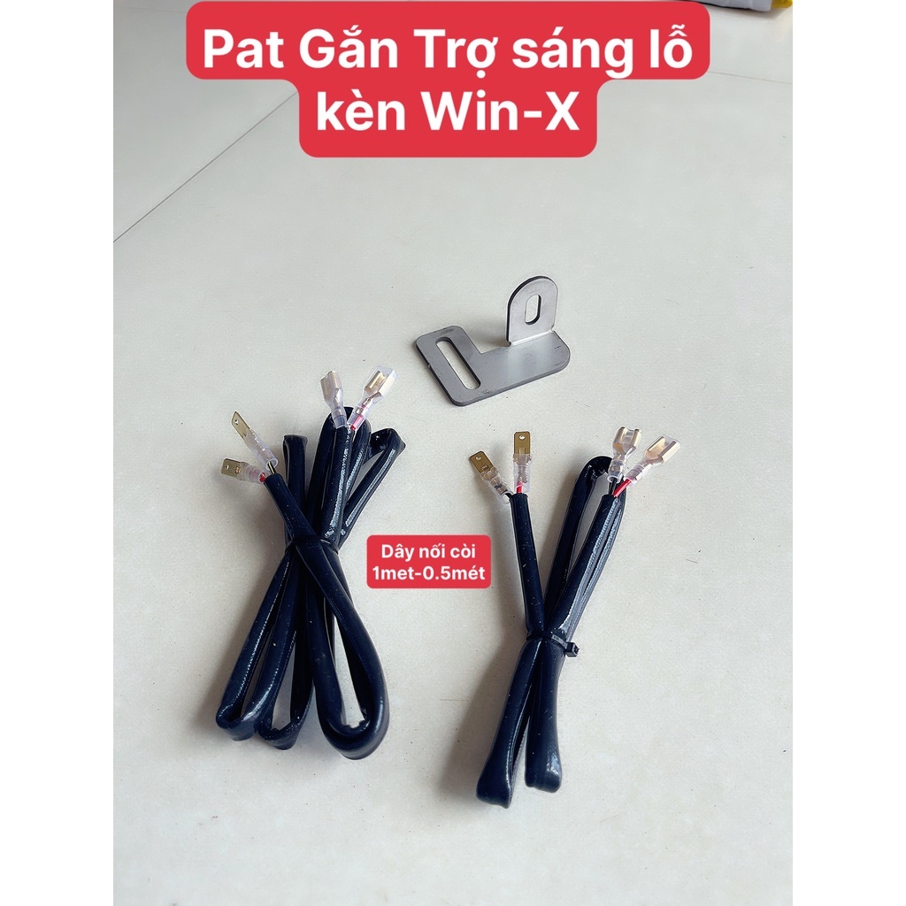 Pát gắn trợ sáng lỗ còi Win.x Thép Dày 2.5mm +Dây Nối Kèn Xe Máy