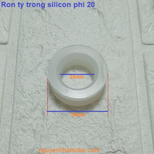 Combo 5 ron gioăng ty trong silicon phi 20 dùng cho máy năng lượng mặt trời