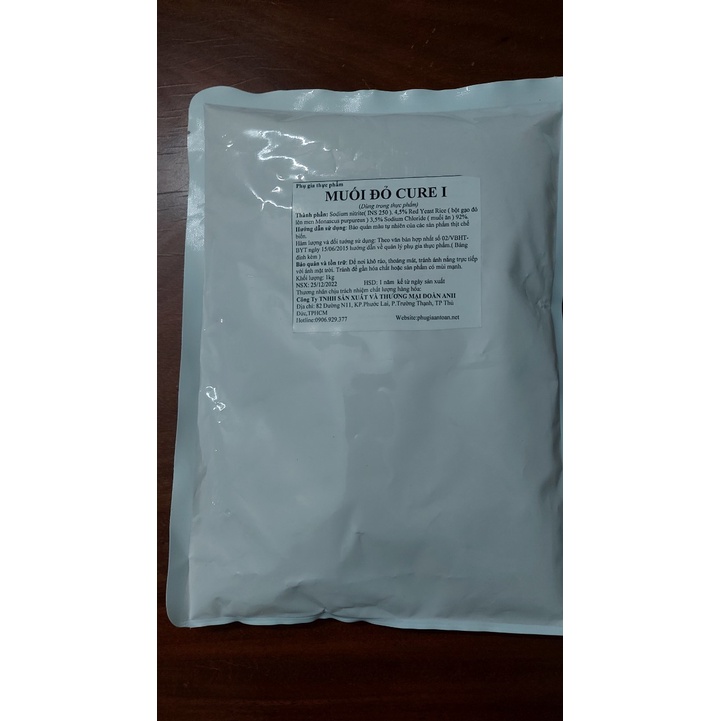 Phụ gia tạo màu hồng đỏ cho nem chua,xúc xích,pate,jambon Muối đỏ/Hacomix DA 1kg