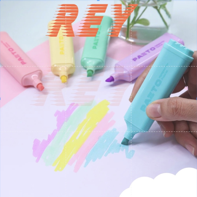 COMBO 5 bút dạ quang 5 màu cây lớn màu pastel FO-HL009 𝑻𝒉𝒊𝒆̂𝒏 𝑳𝒐𝒏𝒈
