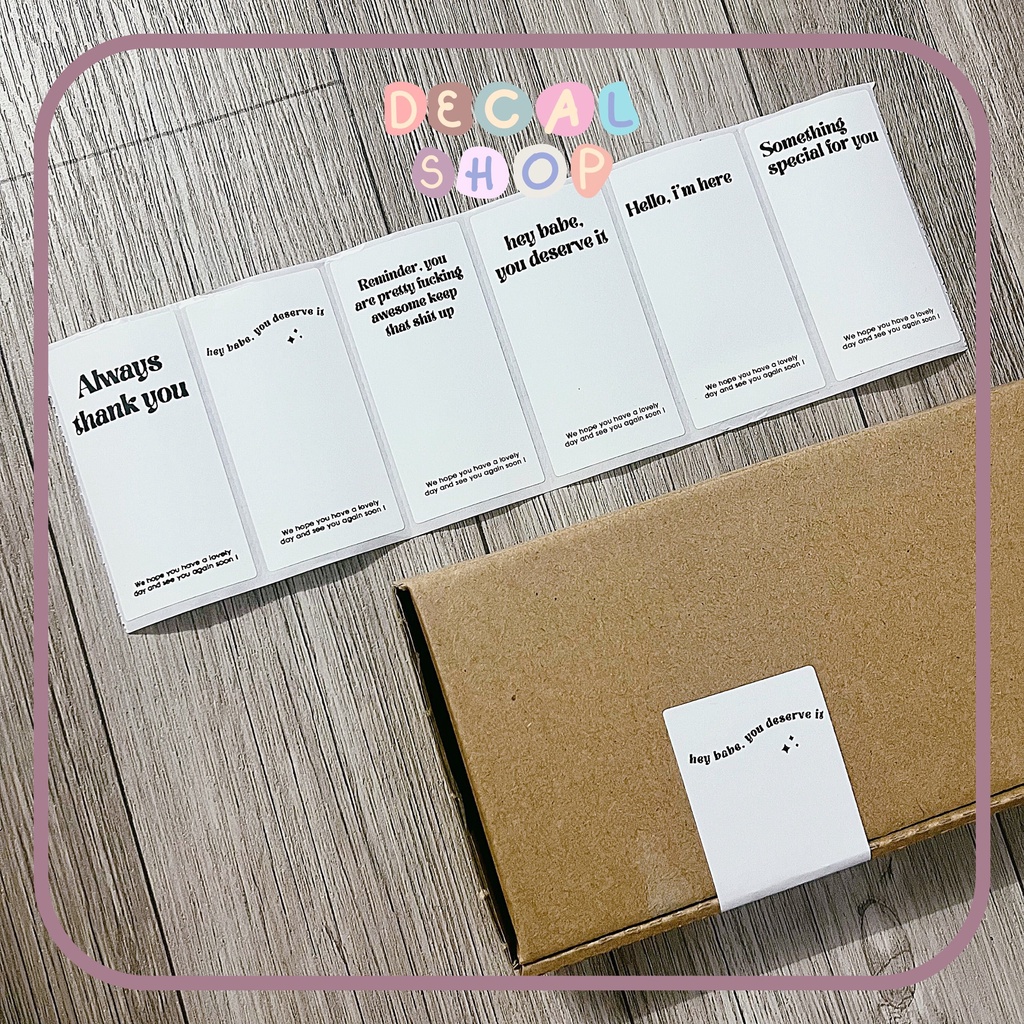 Tem Niêm Phong Hộp Carton, Niêm Phong Gói Hàng Có Keo Sẵn 4x8cm