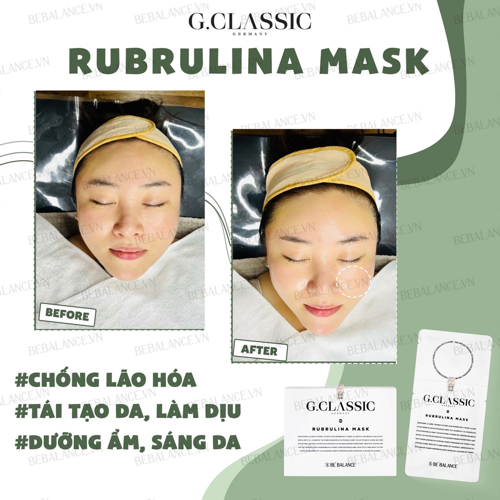 Mặt Nạ Vi Tảo Xoắn Sáng Da, Ngừa Lão Hóa Làm Dịu  BE'BALANCE G.Classic Rubrulina Mask - 70G (6Mask)
