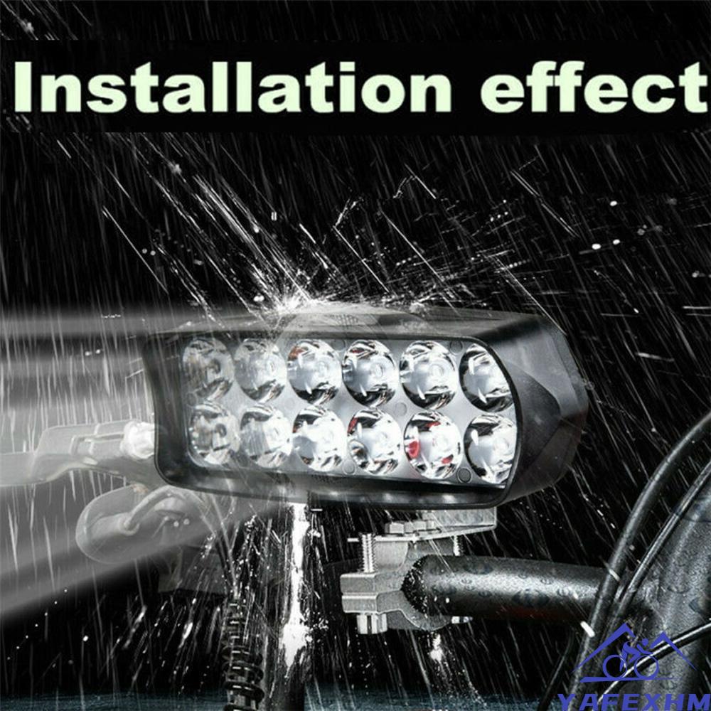 Đèn Pha 8 Bóng LED 6000K 12-85V DC 80 * 50mm Chống Thấm Nước Chuyên Dụng Cho Xe Mô Tô