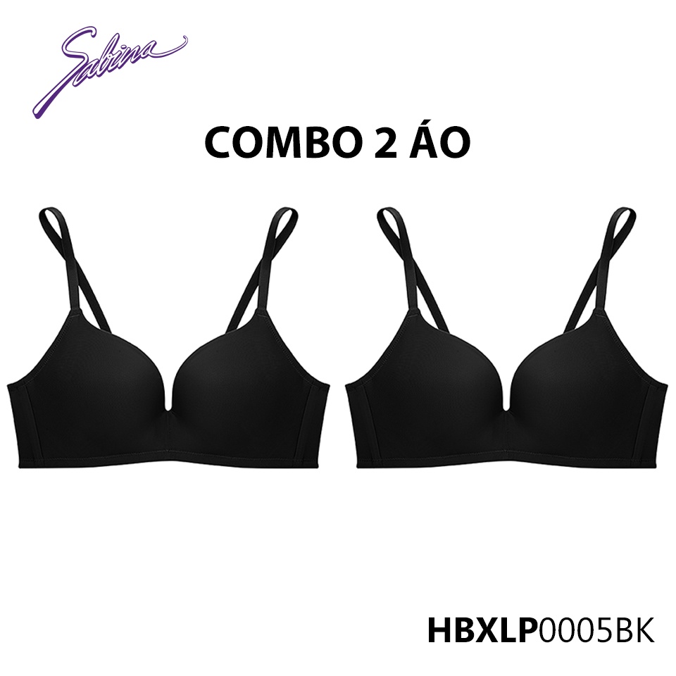 Combo 2 Áo Lót Không Gọng Mút Dày Siêu Nâng Ngực Màu Trơn Habpy Lady By Sabina HBXLP0005