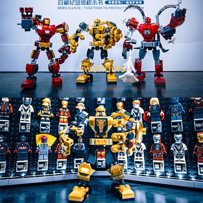 Đồ Chơi /Khối Lắp Ráp Nhân Vật Siêu Anh Hùng Báo Đen / Người Nhện / Bạch Tuộc / Người Sắt  Dùng Làm Quà Đồ Chơi Xếp Hình Kids education toys