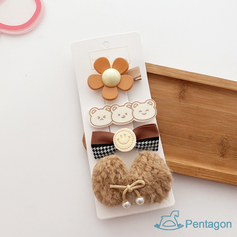 Set 4 Kẹp Tóc Nơ Dễ Thương Cho Bé Gái