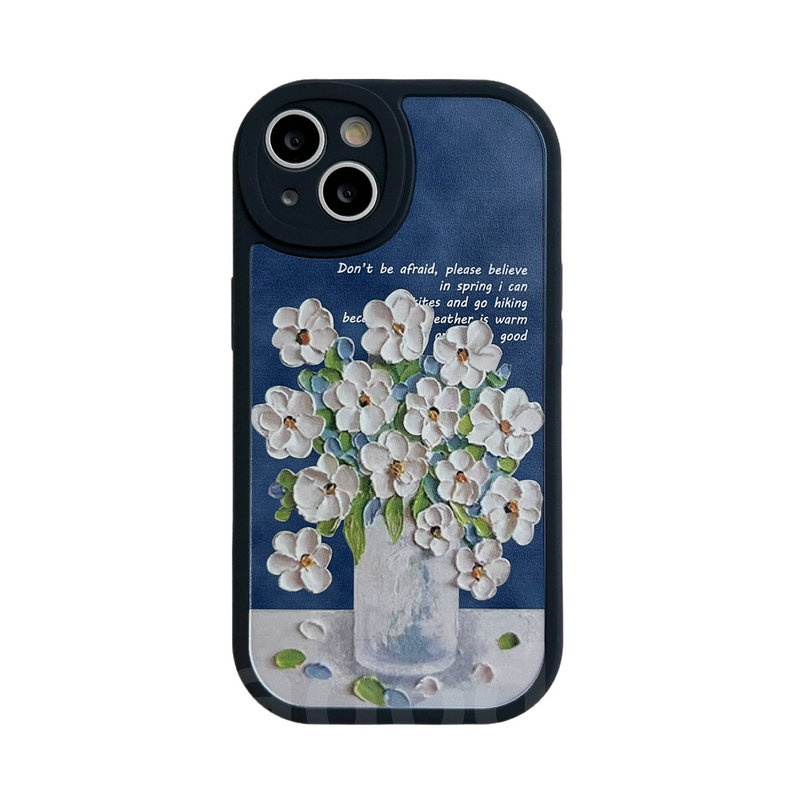 Soft Casing For iPhone 14 13 12 Mini 11 Pro Xs max 6 6S 7 8 Plus X XR 11promax 12promax 13promax 6+ 7+ 8+ ins Oil painting Flowers Airbag Shockproof Phone Case XPN 29